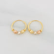 Candongas Trio 0.9g / 1.2cm Tres Oros 18K