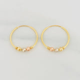Candongas Trio 1.3g / 2cm Tres Oros 18K