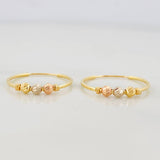 Candongas Trio 1.3g / 2cm Tres Oros 18K