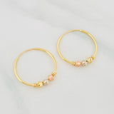 Candongas Trio 1.3g / 2cm Tres Oros 18K