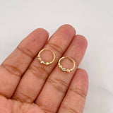 Candongas Trio 0.9g / 1.2cm Tres Oros 18K