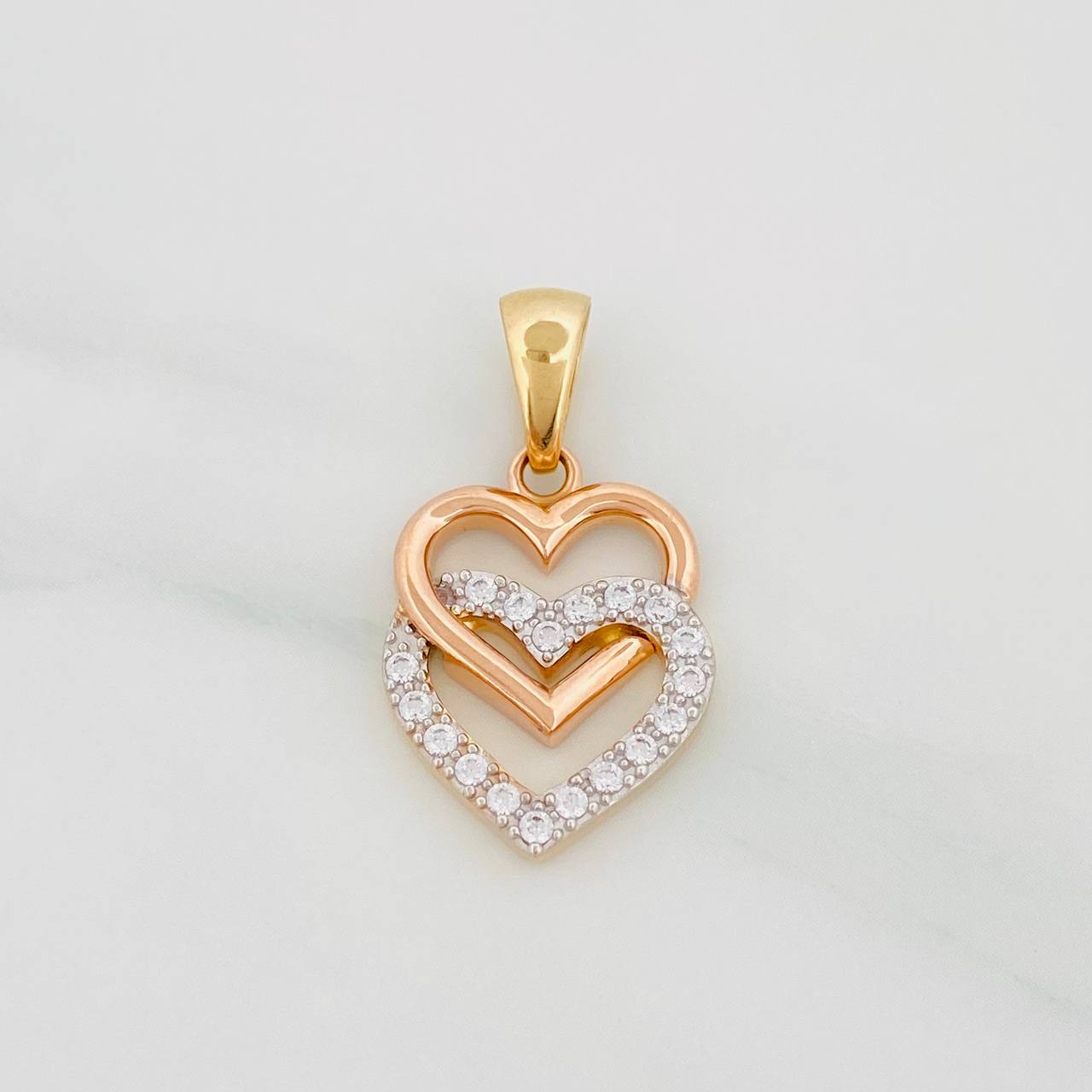 Dije Corazones 2.45g / 2.7cm Tres Oros 18K