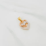 Dije Corazones 2.45g / 2.7cm Tres Oros 18K