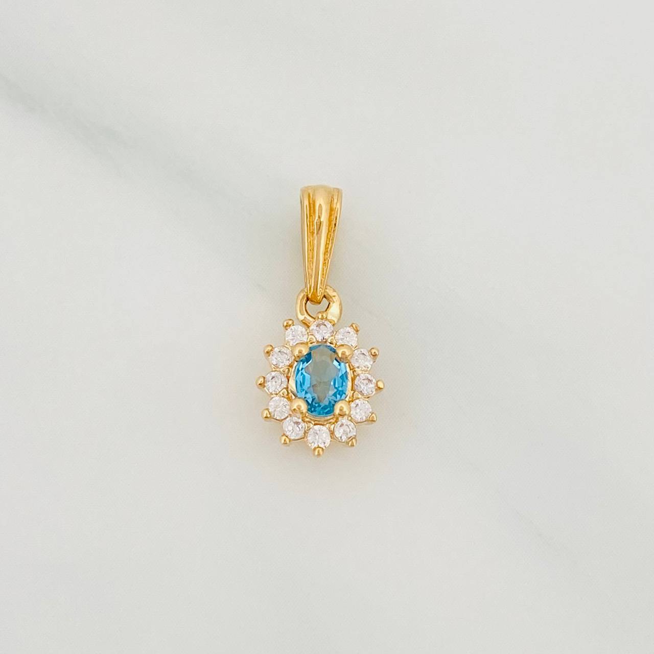 Dije Halo Circulo 1.2g / 1.5cm Oro Amarillo 18K