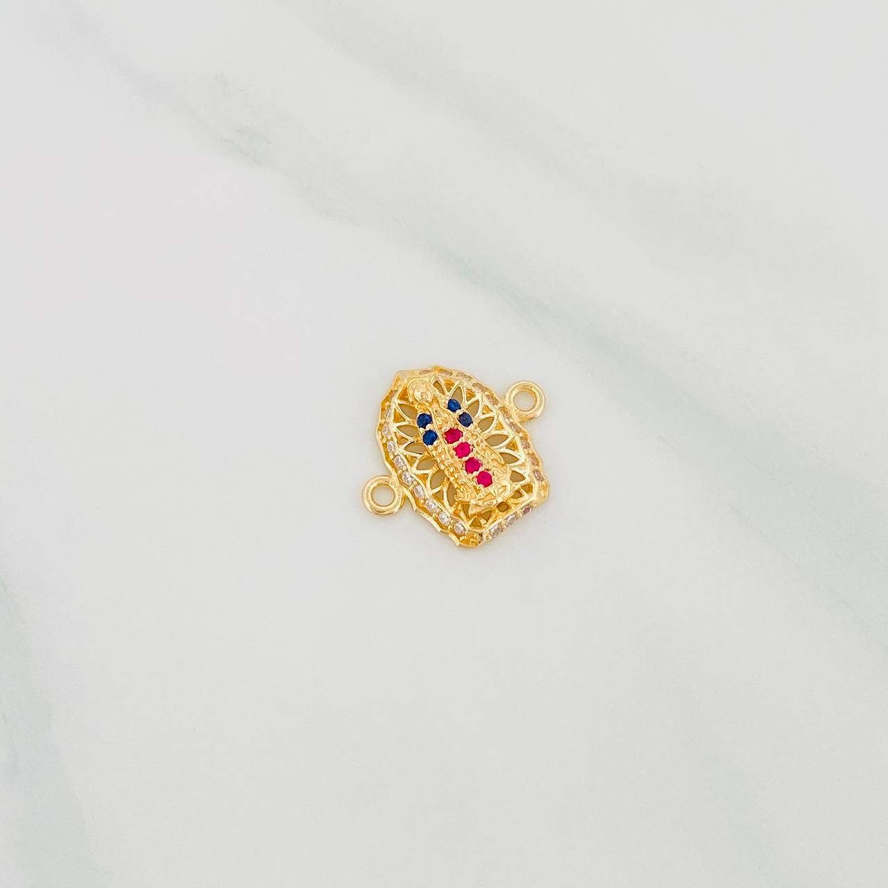 Herraje Virgen de Guadalupe 1.2g / 1.5cm Oro Amarillo 18K