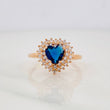 Anillo Corazon Tupido 2.75g / T6 1/4 Oro Rosa 18K
