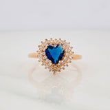 Anillo Corazon Tupido 2.75g / T6 1/4 Oro Rosa 18K