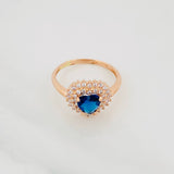 Anillo Corazon Tupido 2.75g / T6 1/4 Oro Rosa 18K