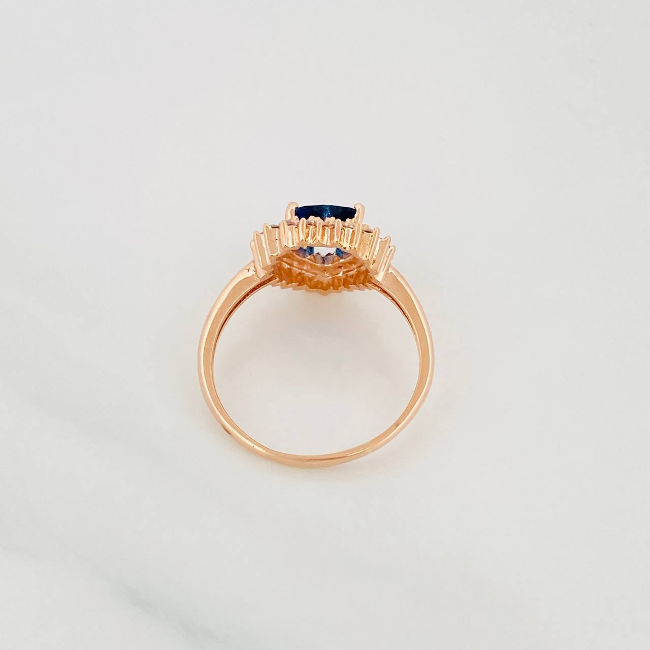 Anillo Corazon Tupido 2.75g / T6 1/4 Oro Rosa 18K