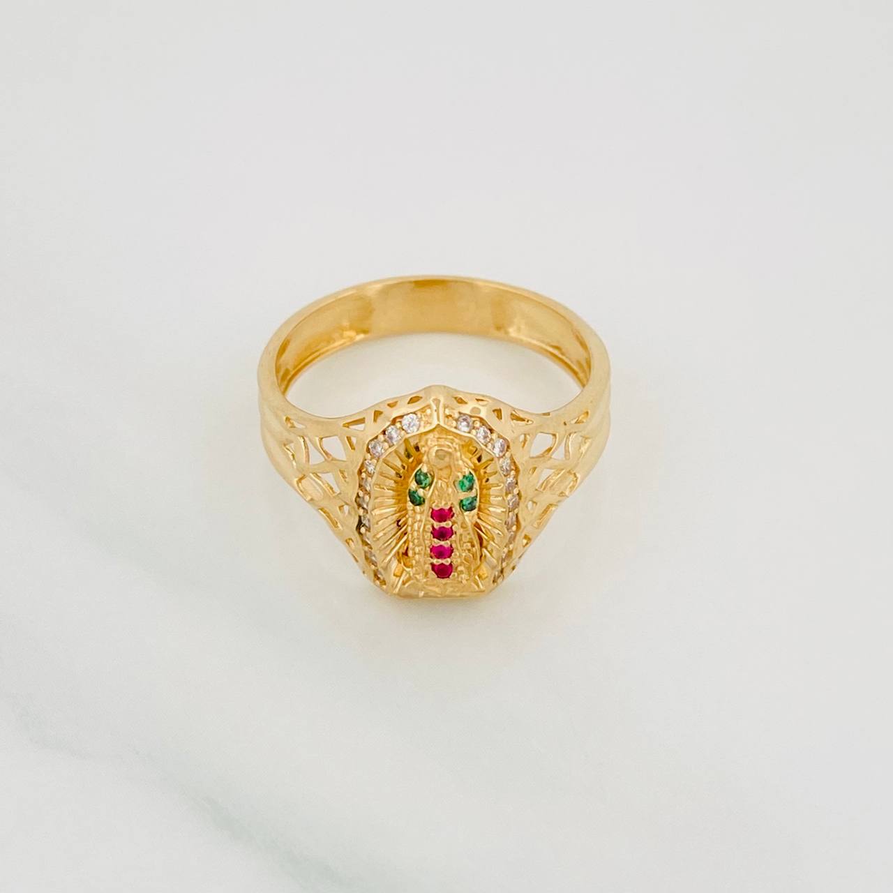 Anillo Virgen de Guadalupe 3.7g / T7 1/2 Oro Amarillo 18K