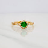 Anillo Halo Circulo 2.35g / T7 Oro Amarillo 18K
