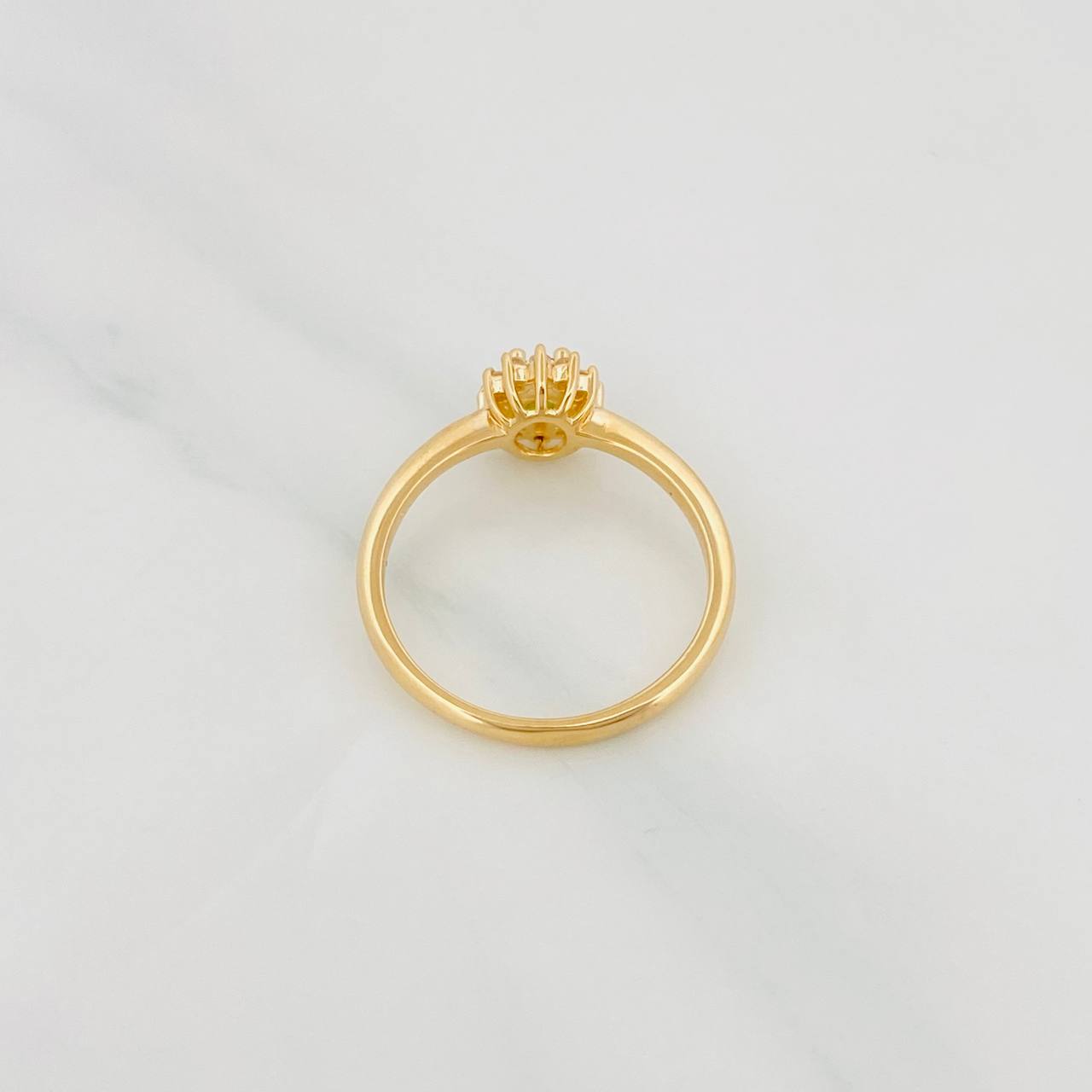 Anillo Halo Circulo 3g / T7 1/4 Oro Amarillo 18K