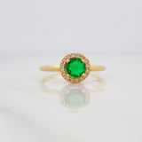 Anillo Halo Circulo 1.65g / T6 1/2 Oro Amarillo 18K