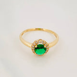 Anillo Halo Circulo 1.65g / T6 1/2 Oro Amarillo 18K