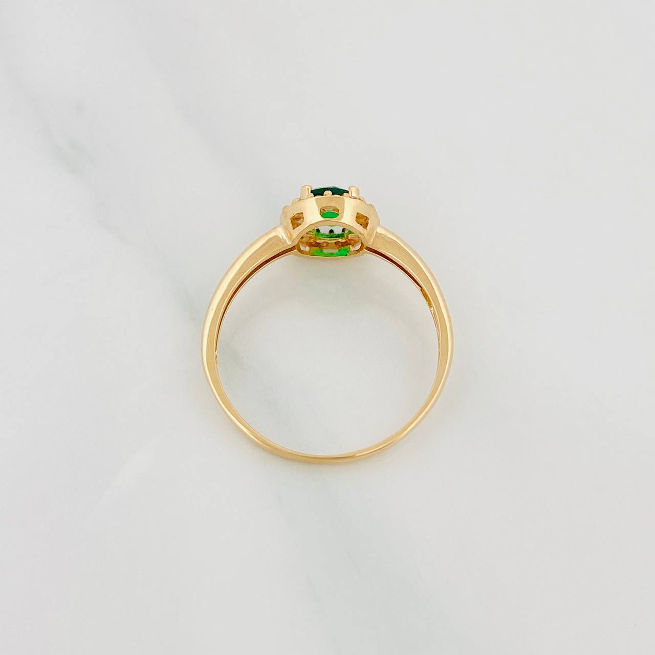 Anillo Halo Circulo 1.65g / T6 1/2 Oro Amarillo 18K