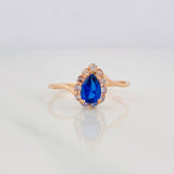Anillo Halo Gota 1.35g / T5 1/2 Oro Rosa 18K
