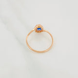 Anillo Halo Gota 1.35g / T5 1/2 Oro Rosa 18K