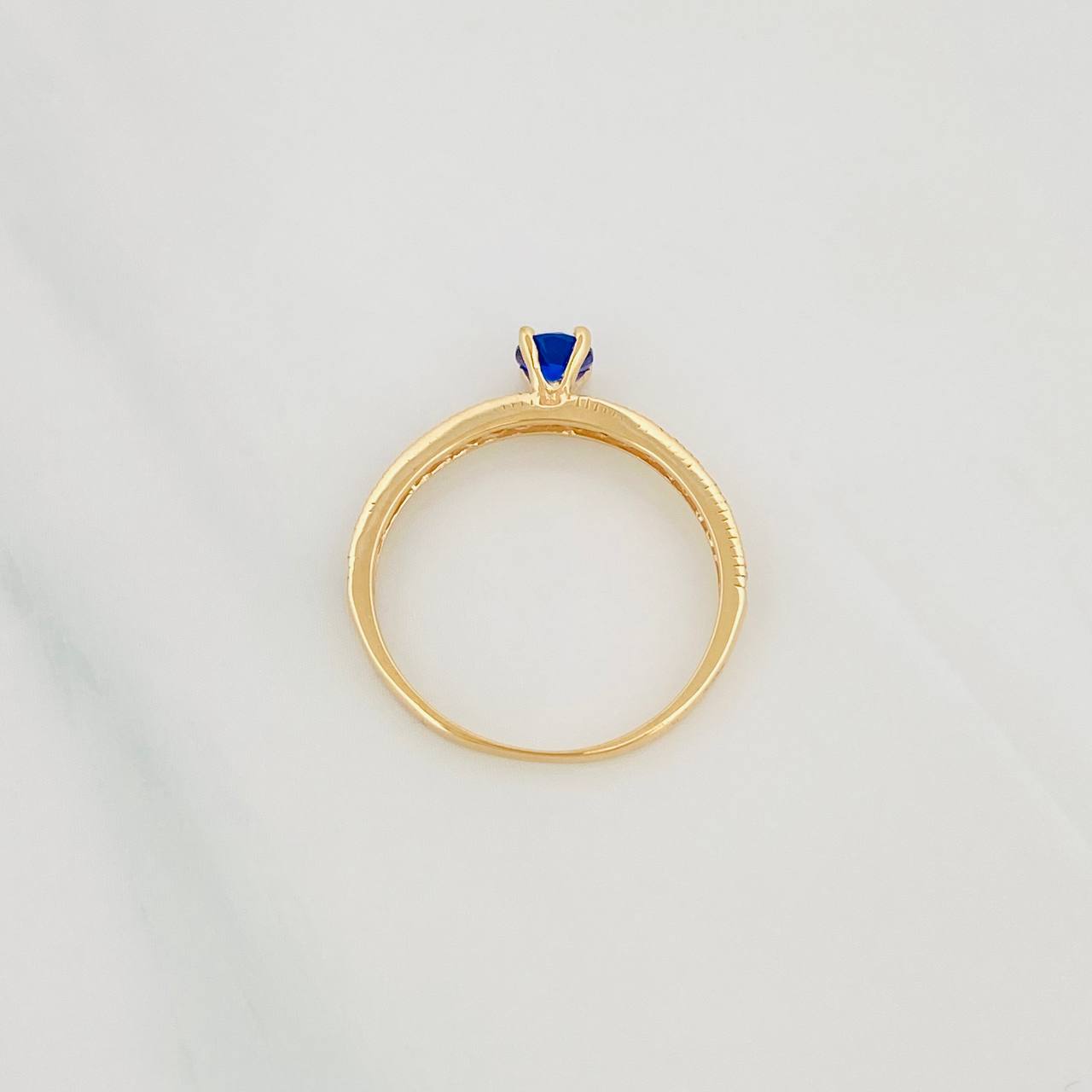 Anillo Solitario Churumbela 1.4g / T6 1/4 Oro Amarillo 18K