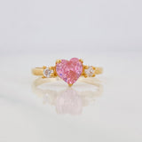 Anillo Corazon 1.65g / T6 Oro Amarillo 18K