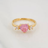 Anillo Corazon 1.95g / T7 1/2 Oro Amarillo 18K