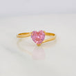 Anillo Solitario Corazon 1.6g / T7 1/4 Oro Amarillo 18K