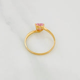 Anillo Solitario Corazon 1.6g / T7 1/4 Oro Amarillo 18K