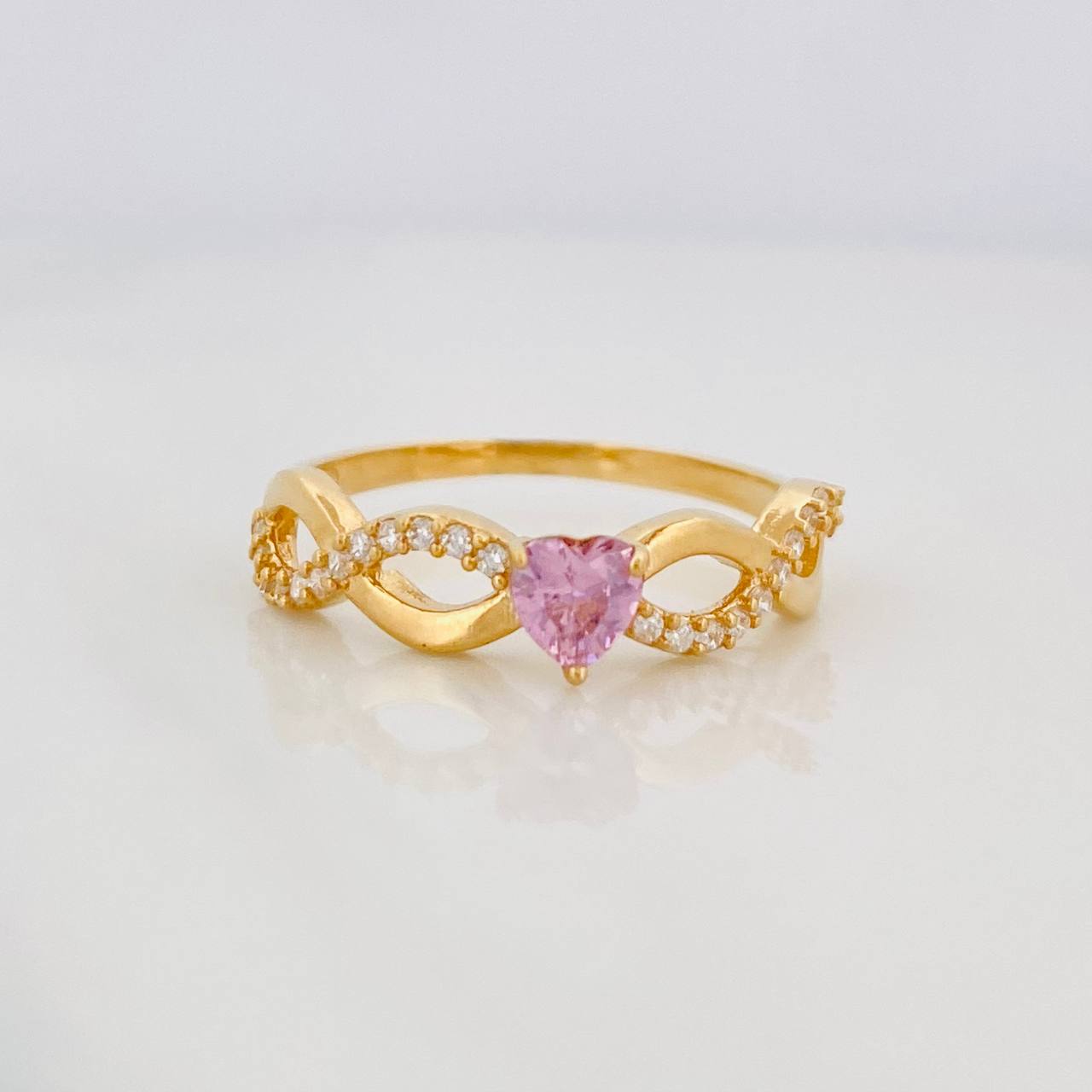 Anillo Corazón Olas 1.8g / T6 1/4 Oro Amarillo 18K