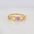 Anillo Corazón Olas 1.8g / T6 1/4 Oro Amarillo 18K