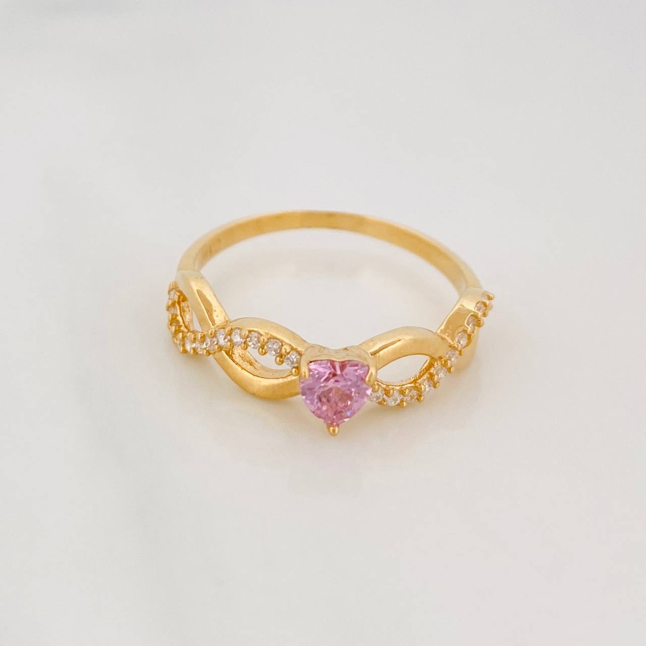 Anillo Corazón Olas 1.8g / T6 1/4 Oro Amarillo 18K