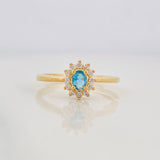 Anillo Halo Circulo 2.45g / T6 1/4 Oro Amarillo 18K