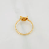 Anillo Mariposa Diamantada 1g / T6 3/4 Oro Amarillo 18K