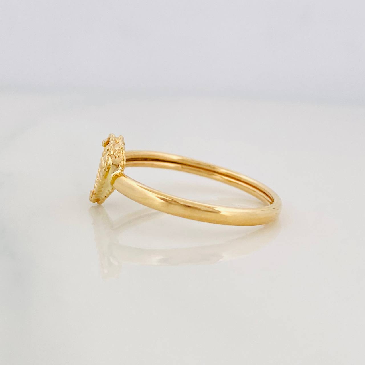 Anillo Corazón Diamantado 1.05g / T6 1/2 Oro Amarillo 18K