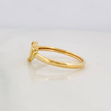 Anillo Corazón Diamantado 0.95g / T5 3/4 Oro Amarillo 18K