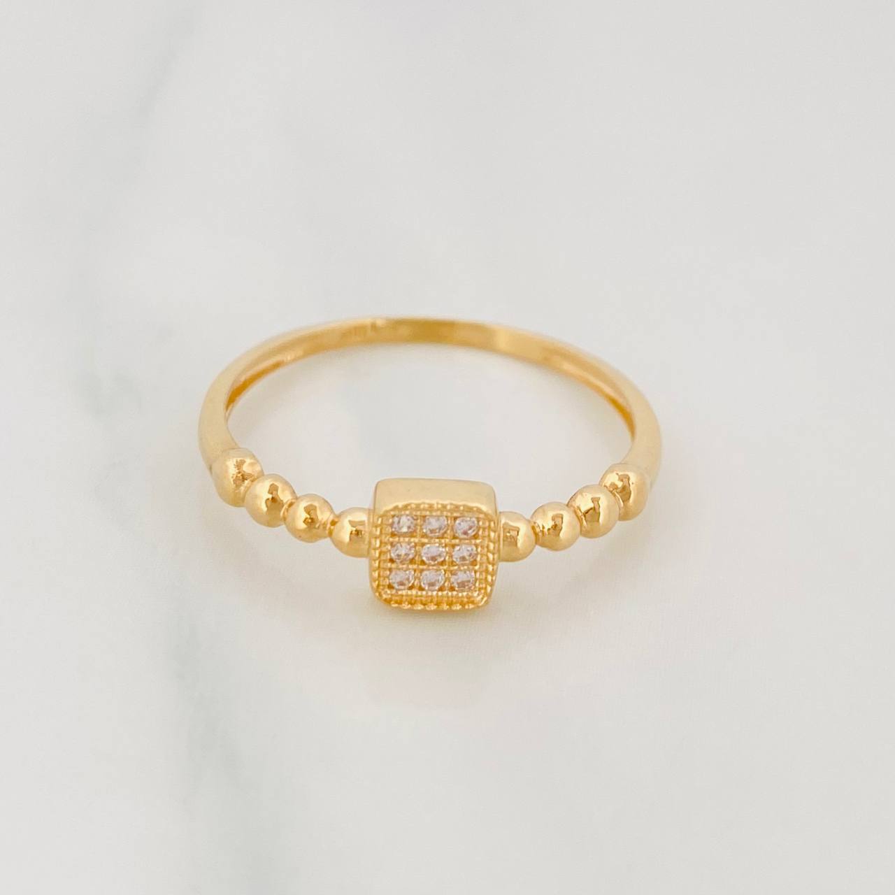 Anillo Cuadrado 1.45g / T7 1/4 Oro Amarillo 18K