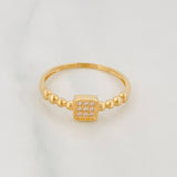 Anillo Cuadrado 1.45g / T7 1/4 Oro Amarillo 18K