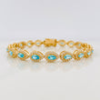Pulso Halo Gotas 14.55g / 19.3cm / 6.24mm Oro Amarillo 18K