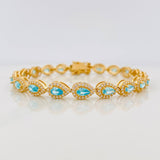 Pulso Halo Gotas 14.55g / 19.3cm / 6.24mm Oro Amarillo 18K
