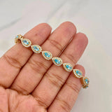 Pulso Halo Gotas 14.55g / 19.3cm / 6.24mm Oro Amarillo 18K