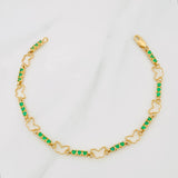 Pulso Tennis Mariposas 6.05g / 18.3cm / 2.54mm Oro Amarillo 18K