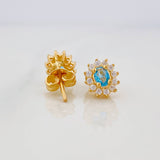 Topos Halo Circulo 2.25g / 8.26mm Oro Amarillo 18K