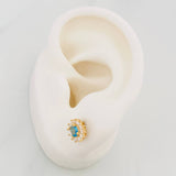 Topos Halo Circulo 2.25g / 8.26mm Oro Amarillo 18K