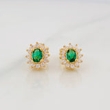 Topos Halo Circulo 2.25g / 8.2mm Oro Amarillo 18K