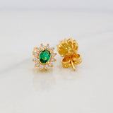 Topos Halo Circulo 2.25g / 8.2mm Oro Amarillo 18K