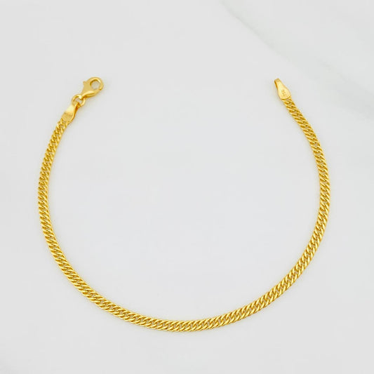 Pulso Cubano Tibetano 2g / 18cm / 2.6mm Oro Amarillo 18K