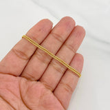 Pulso Cubano Tibetano 2.15g / 20cm / 2.6mm Oro Amarillo 18K
