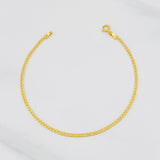 Pulso Cubano 1g / 19cm / 2mm Oro Amarillo 18K
