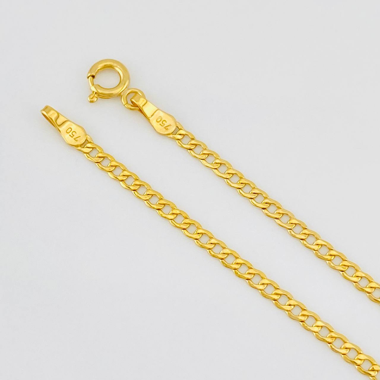 Pulso Cubano 1g / 19cm / 2mm Oro Amarillo 18K