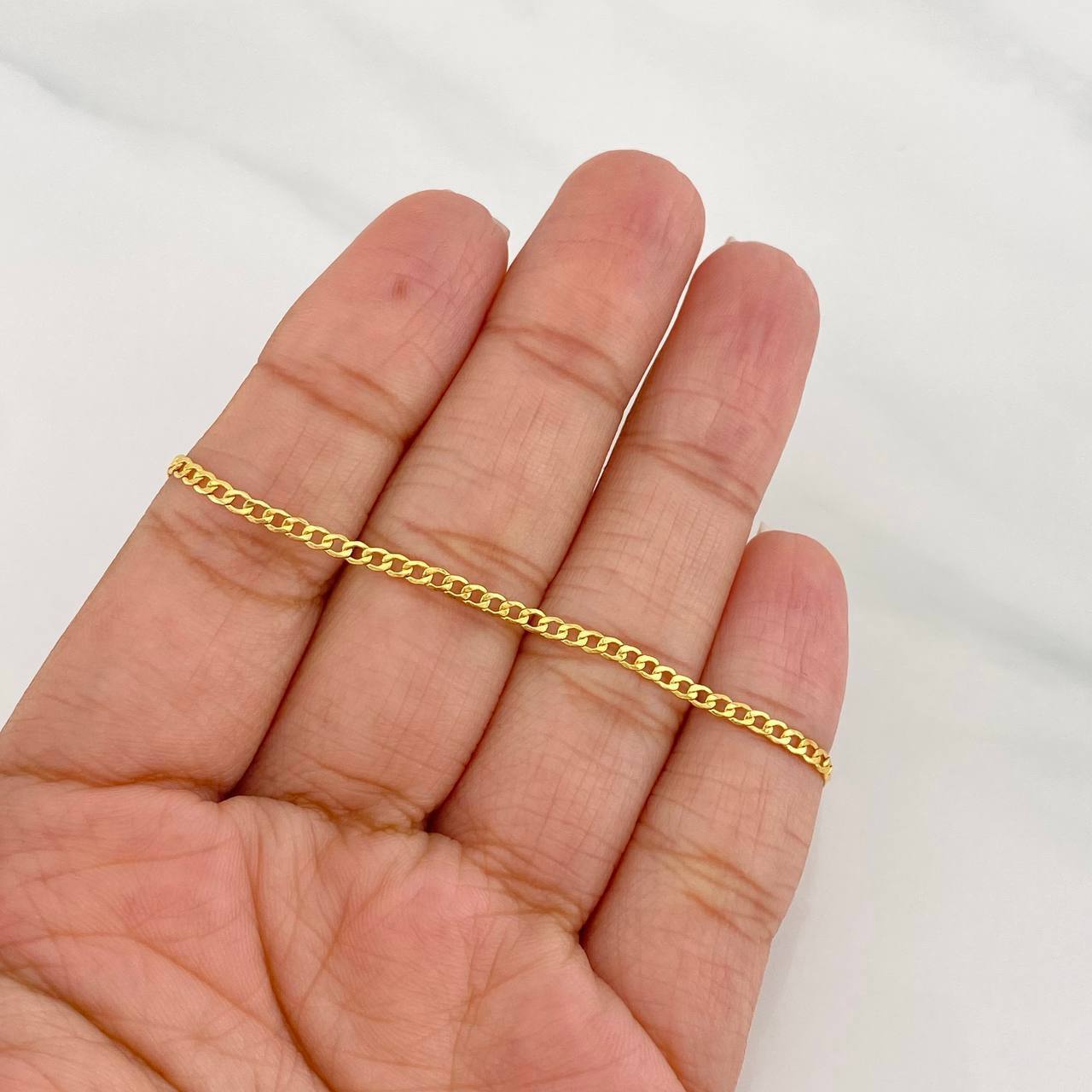Pulso Cubano 1.15g / 18cm / 1.9mm Oro Amarillo 18K