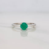 Anillo Solitario Esmeralda 0.54pts 1.85g / T6 1/2 Oro Blanco 18K