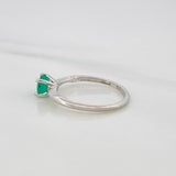 Anillo Solitario Esmeralda 0.54pts 1.85g / T6 1/2 Oro Blanco 18K
